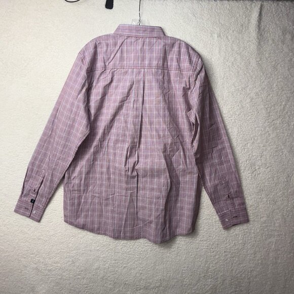 Cody James Core Plaid Shirt Mens Small Long Sleeve Button Down Red White Blue - Picture 7 of 9